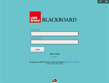Tablet Screenshot of blackboard.uwe.ac.uk